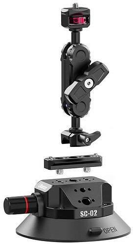 Przyssawka Ulanzi SC-02 4,5’’ (11,5CM) z przegubem magic arm I adapterem NATO RAIL