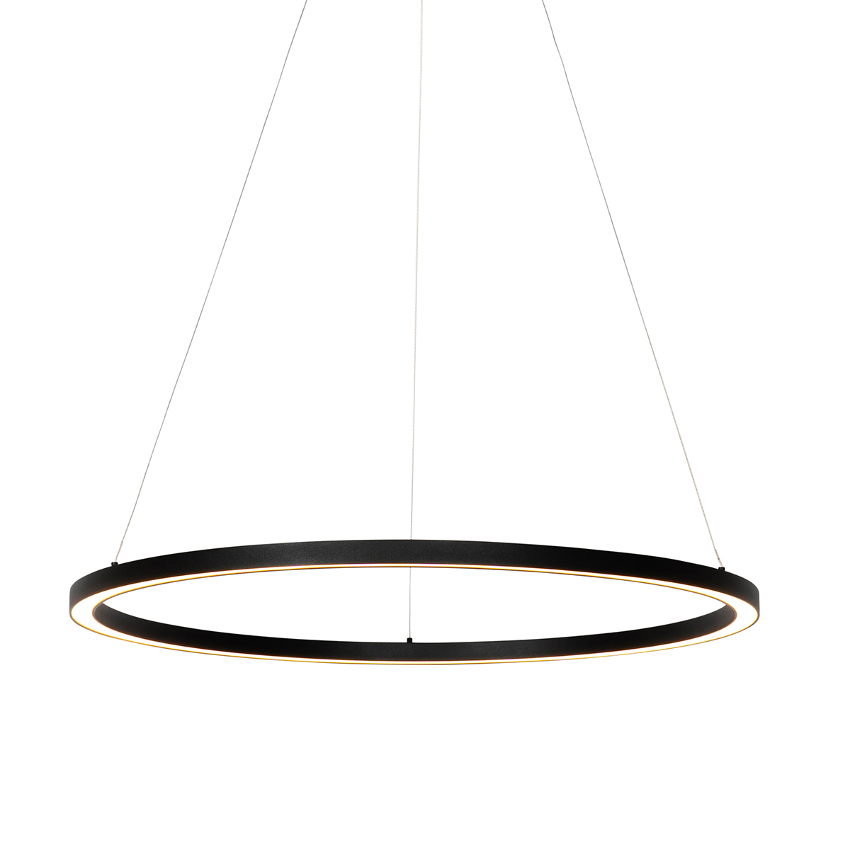 QAZQA Professional Lampa wisząca czarna 80 cm z 3-stopniowym ściemnianiem LED - Girello