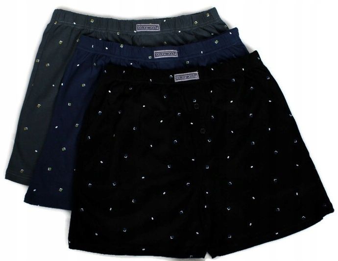 3x Bokserki Luźne Męskie Bawełniane Cotton World Szorty Xxxl