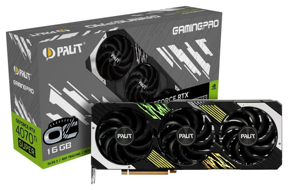 Palit GeForce RTX 4070 Ti SUPER GamingPro OC 16GB GDDR6X DLSS 3 NED47TSH19T2-1043A