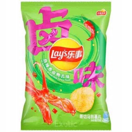 Chipsy Lay's Hot & Spicy Braised Duck Tongue Duszone Kacze Języki 70g