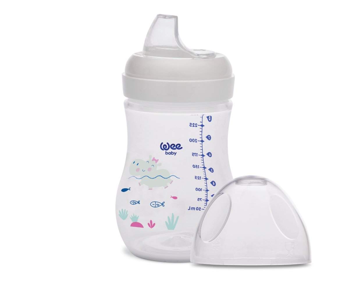 WEE BABY KUBEK NATURALNY 250ML HIPOPOTAM