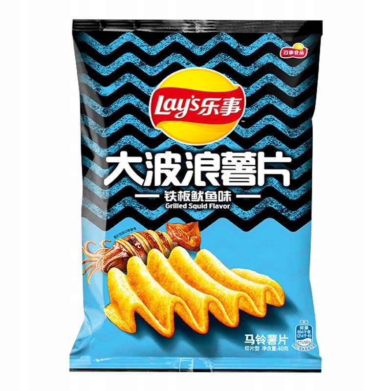 Chipsy Lay's Big Wave Grilled Squid o Smaku Kałamarnicy Kalmarów 70g
