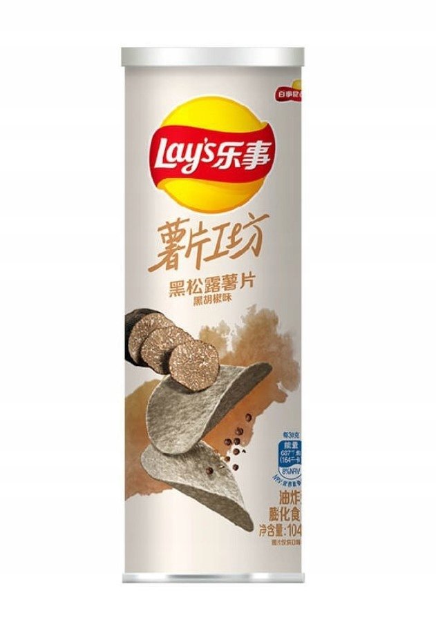 Chipsy Lay's Stax Black Truffel Pepper o Smaku Czarnej Trufli Pieprzem 104g
