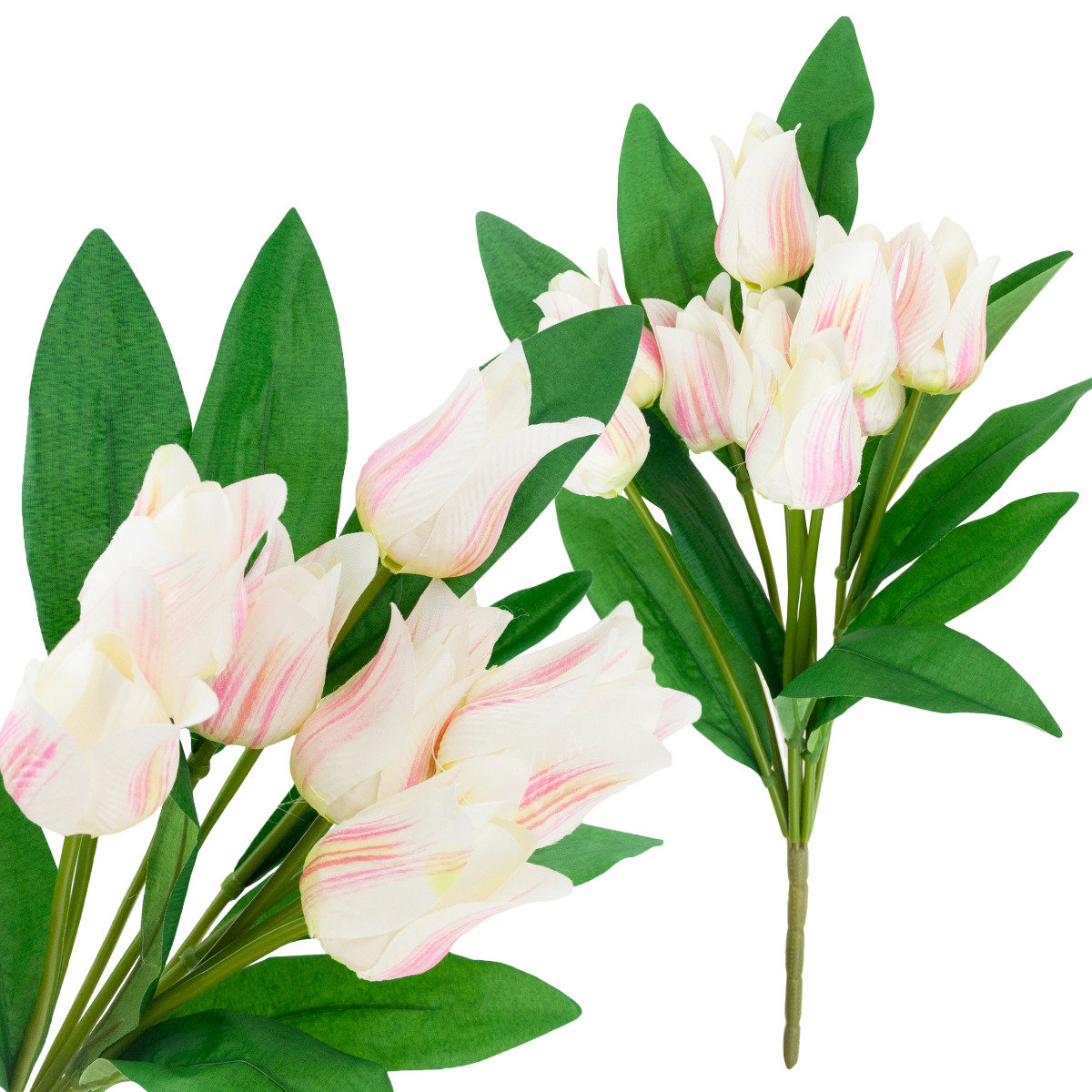TULIPAN DUŻY BUKIET TULIPANÓW X9 różowe SZTUCZNE KWIATY TULIPANY W BUKIECIE
