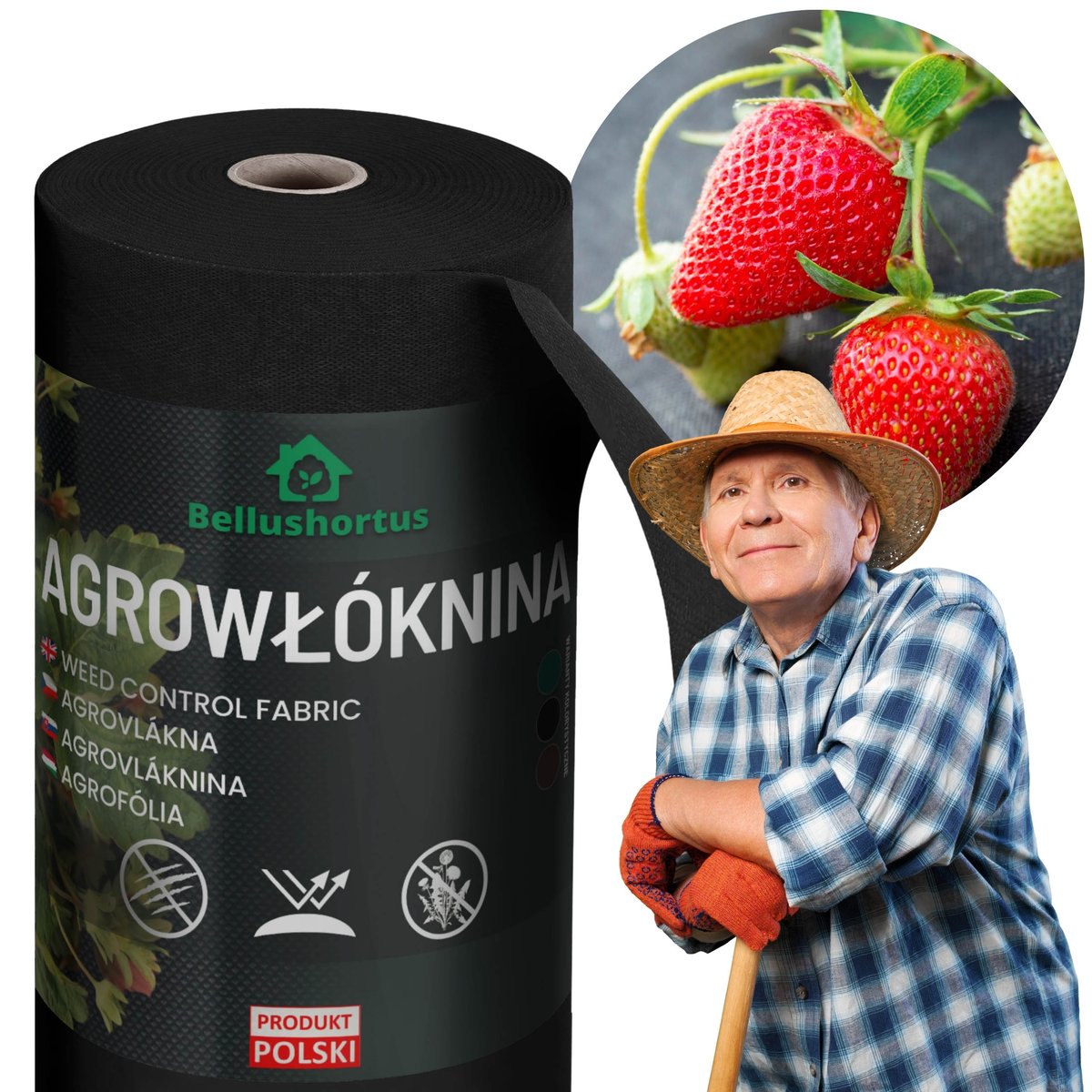 ANTYCHWASTOWA AGROWŁÓKNINA CZARNA 1,1m 50g UV 60m ŚCIÓŁKUJĄCA POD KORĘ