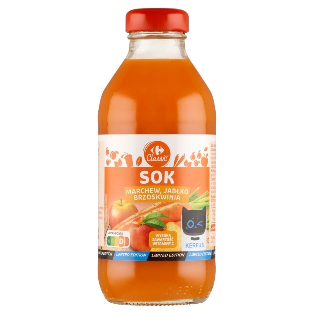 Carrefour Classic Sok marchew jabłko brzoskwinia 330 ml