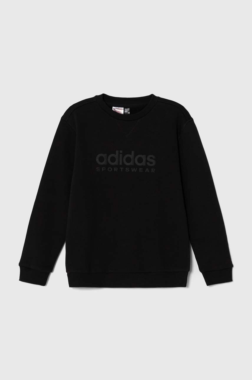 adidas bluza dziecięca kolor czarny z nadrukiem