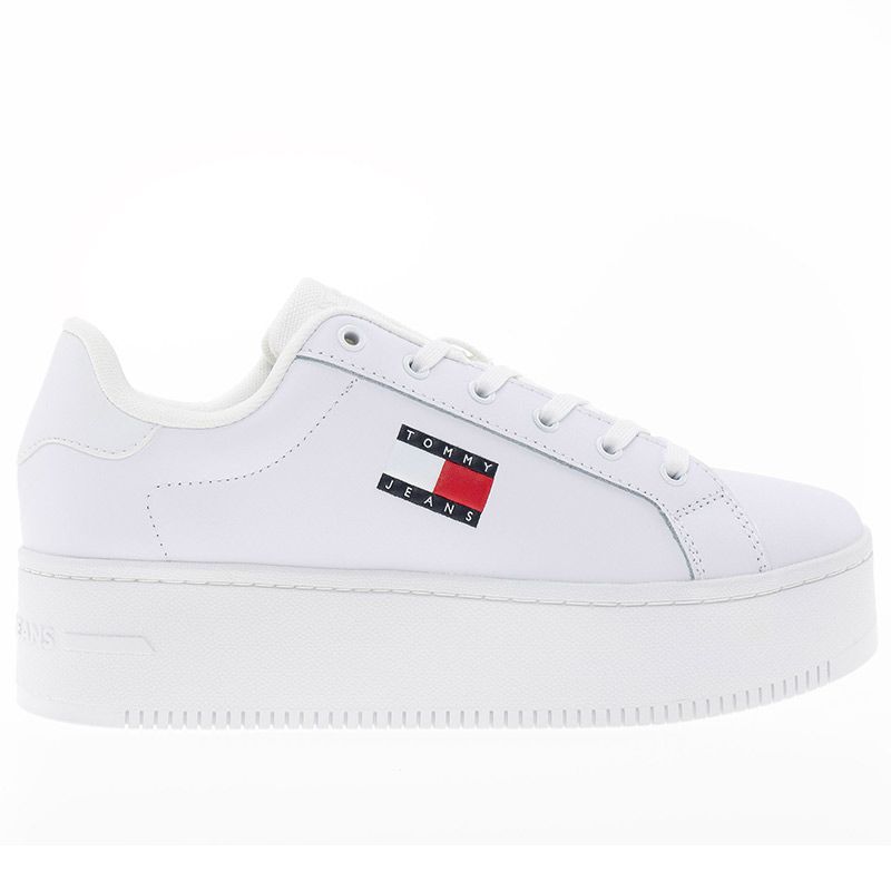Buty Tommy Hilfiger TJW Flatform Ess EN0EN02518-YBS - białe