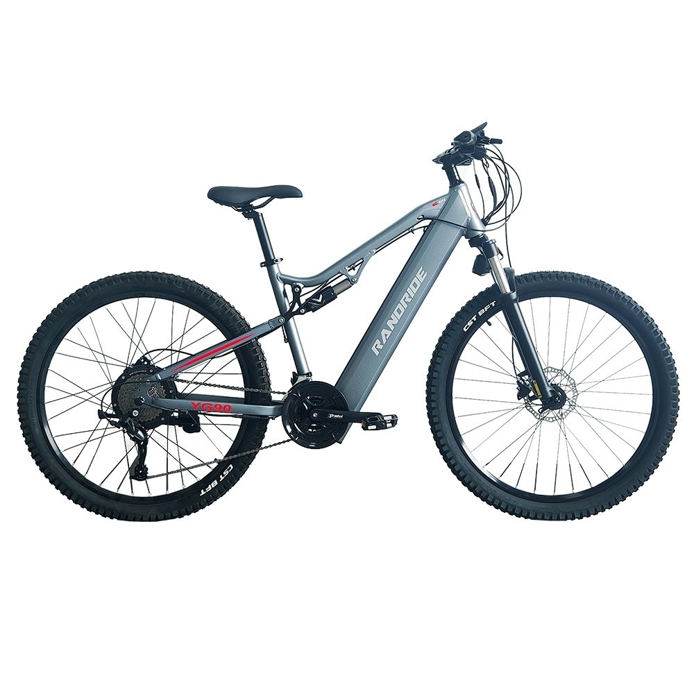 Rower elektryczny Randride YG90A opony 27,5 cali, bateria 17Ah, silnik 1000W, maks. prędkość 45km/h, maks. zasięg 70-90 - Szary