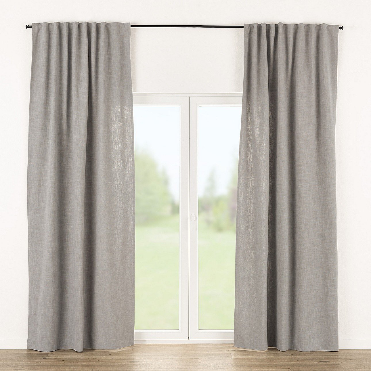 Zasłona gotowa na taśmie marszczącej 140x280cm light grey 1 szt.