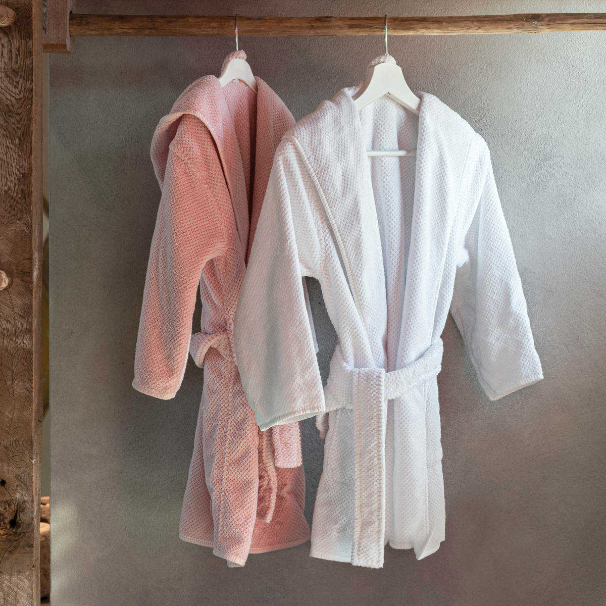 Graccioza Szlafrok dziecięcy Bee Waffle Sea Mist