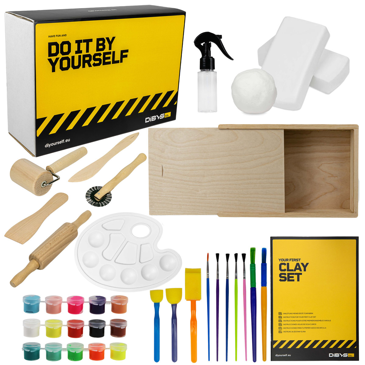 DIY KREATYWNY ZESTAW DLA DZIECI XXL GLINA BIAŁA AKCESORIA KUCHENNE PREZENT