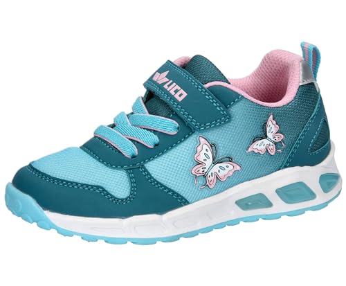 Lico Sneakersy dla chłopców i dziewczynek, petrolowe/turkusowe/różowe, 27 EU, petrol turkusowo-różowy, 27 EU