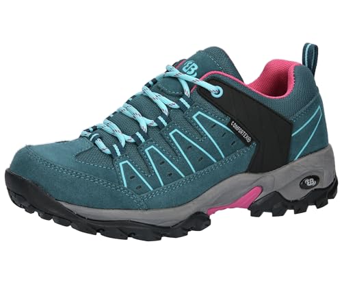 Brütting Damskie buty trekkingowe Mount Pinos Low, petrol/turkusowe/różowe, rozmiar 36, petrol turkusowo-różowy, 36 EU