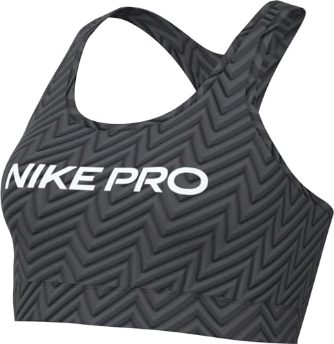 Nike Damski biustonosz W Np Swsh LGT SPT AOP Bra, antracytowy/biały, FN4708-060, M