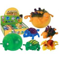 Dmuchane figurki dinozaurów balony z ustnikiem MIX Leantoys