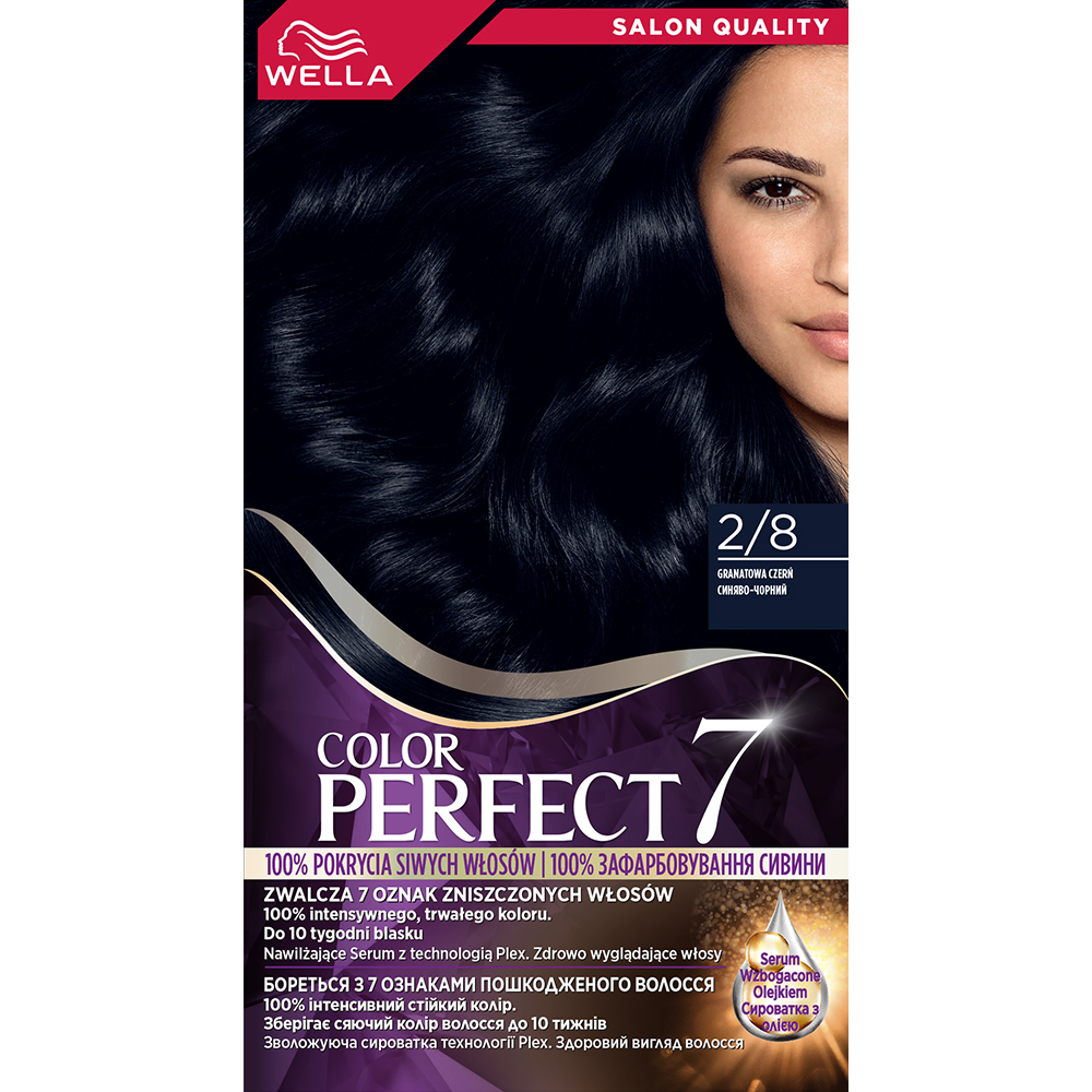 Wella Color Perfect 7, farba do włosów, 2/8 granatowa czerń, 50ml