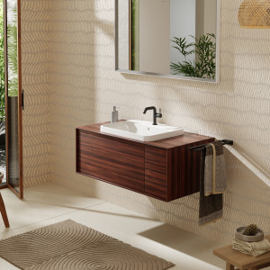HANSGROHE 61068450 Xuniva Q Umywalka wpuszczana w blat 55x45 z otworem na baterię, z przelewem, SmartClean