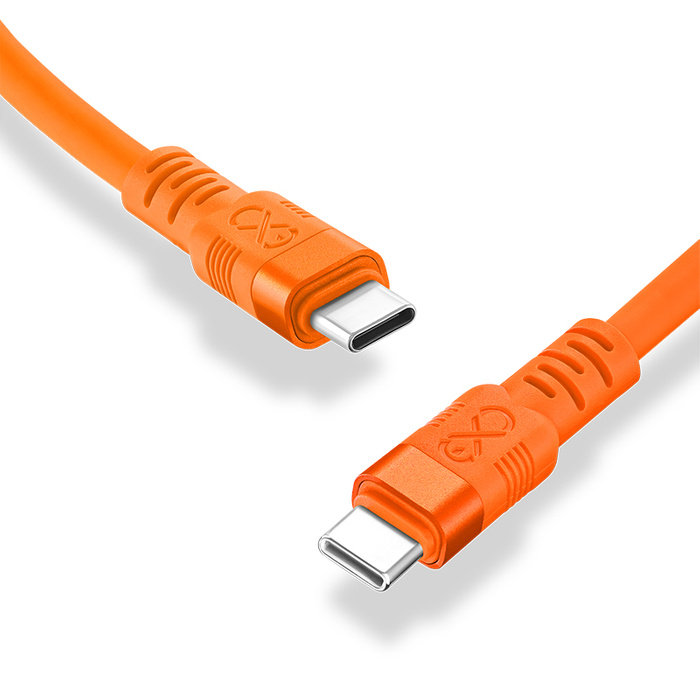 Kabel USBC-USBC eXc WHIPPY Pro 2m soczysta pomarańcza