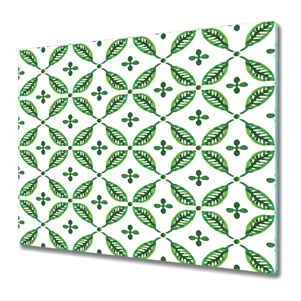 Szklane Deski Kuchenne z Unikalnymi Wzorami 60x52 cm - Zielone liście