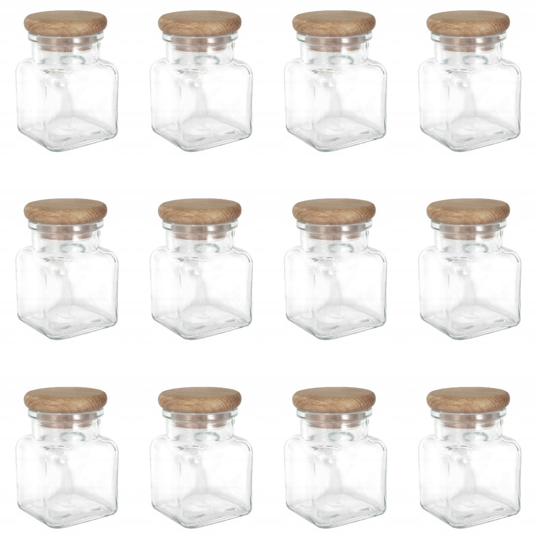 Słoik słoiki na przyprawy 120ml 12szt z drewnianym korkiem SŁOICZKI małe