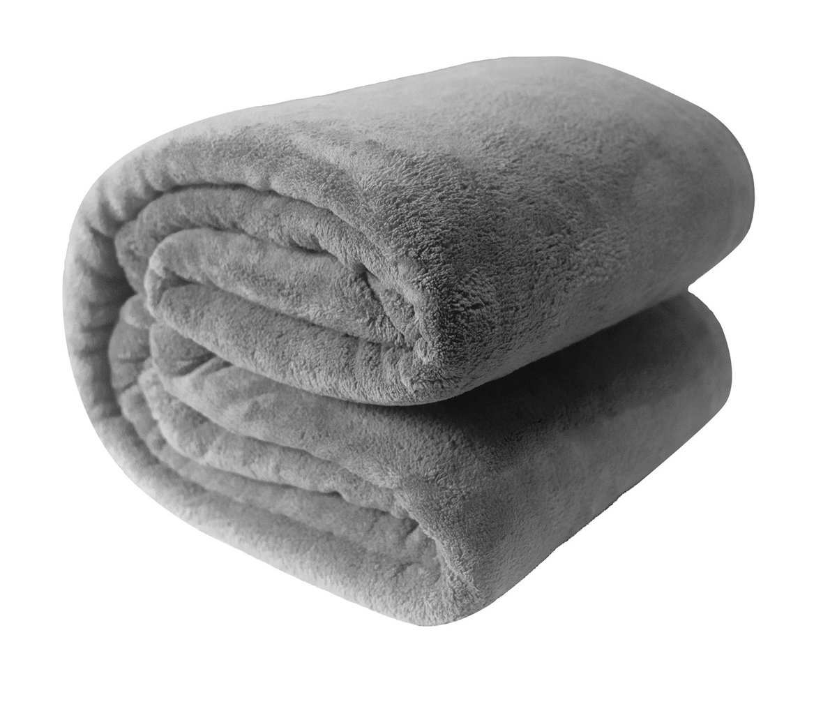 Duży miękki koc pled narzuta 200x220 cm szary