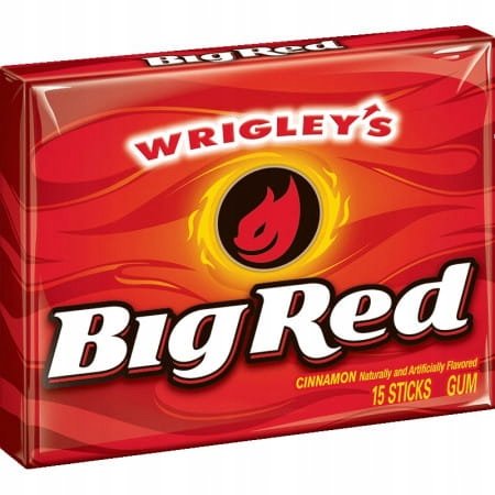 Gumy Cynamonowe Big Red Wrigley's Guma Cynamonowa 15 Listków 37,5g