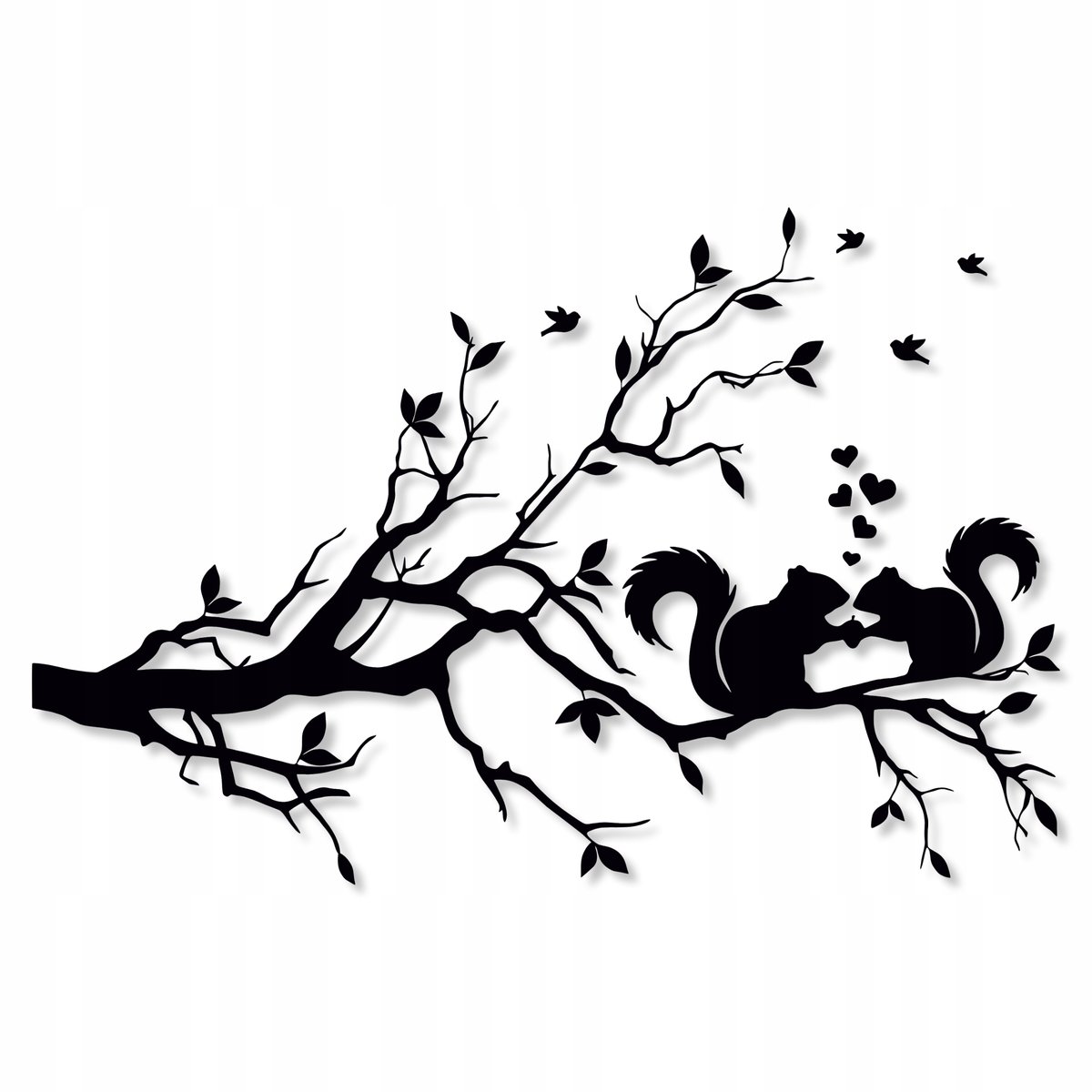 PANEL ŚCIENNY OZDOBA ŚCIENNA DO SALONU DEKORACJA WIEWIÓRKI OBRAZ AŻUROWY 3d