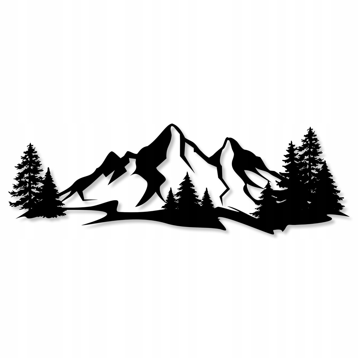 GÓRY DEKORACJA ŚCIENNA PANEL AŻUROWY Z DREWNA 3D OBRAZ GÓRA DO SALONU DUŻY