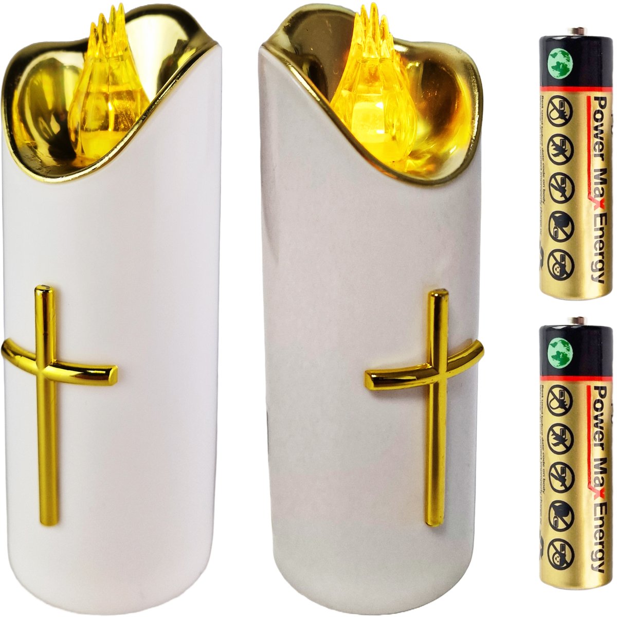 Duża Świeca Led Na Baterie Wkład Do Zniczy 15Cm Do Znicza Znicz Wkłady