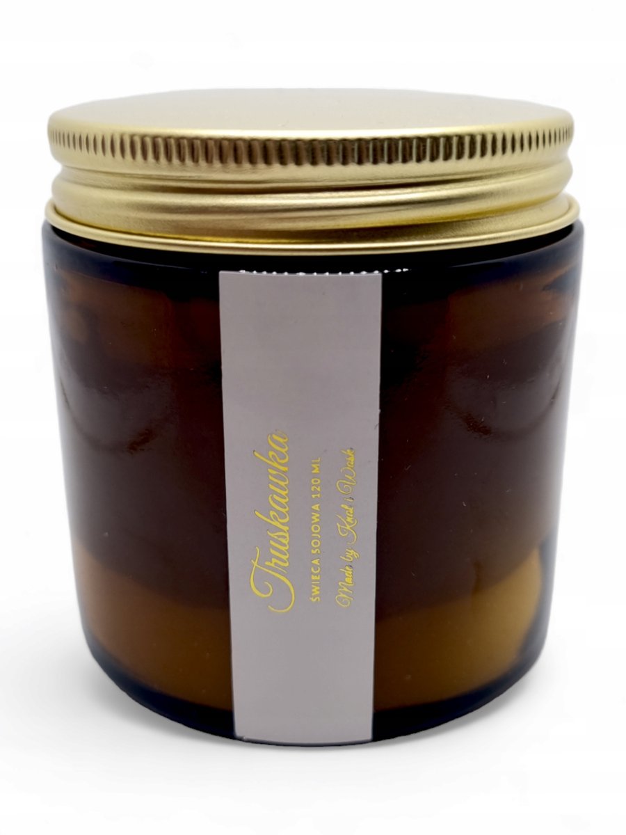 Świeca sojowa ręcznie wykonana Handmade Knot i Wosk zapach Truskawka