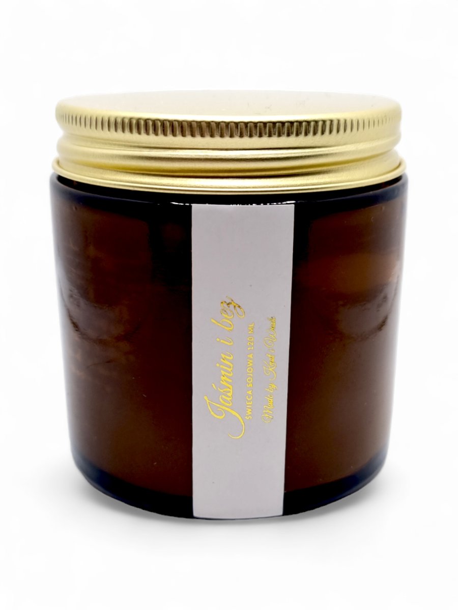 Świeca sojowa ręcznie wykonana Handmade Knot i Wosk zapach Jaśmin i Bez