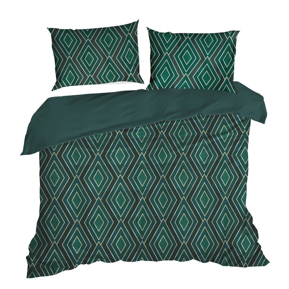 Pościel ASTORIA 160x200 Design91 zielona geometria
