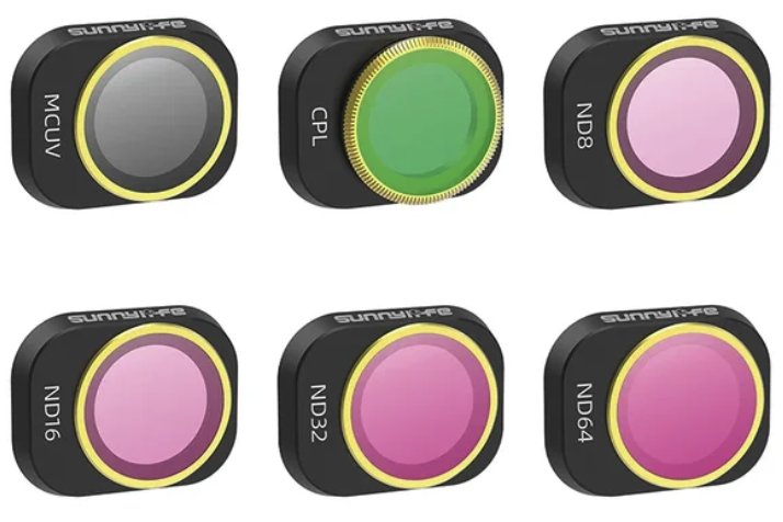 ZESTAW 6 FILTRÓW DO DJI MINI 4 PRO - ND 8 / 16 / 32 /  64 + CPL + MCUV + ETUI