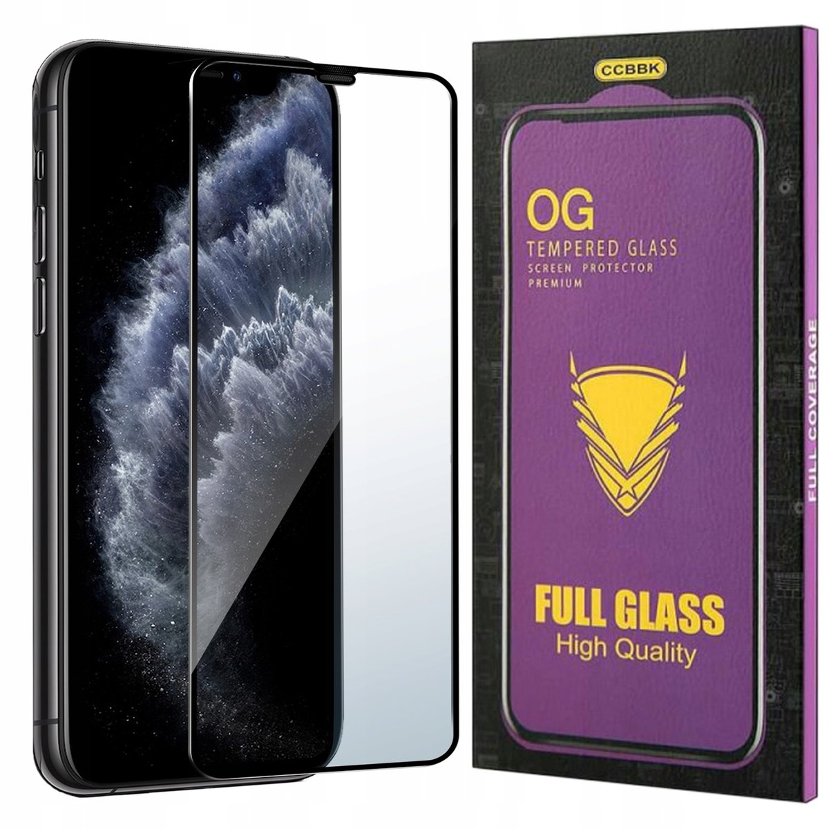Szkło HARTOWANE 5D do iPhone 11 Pro PREMIUM CAŁY EKRAN PEŁNE