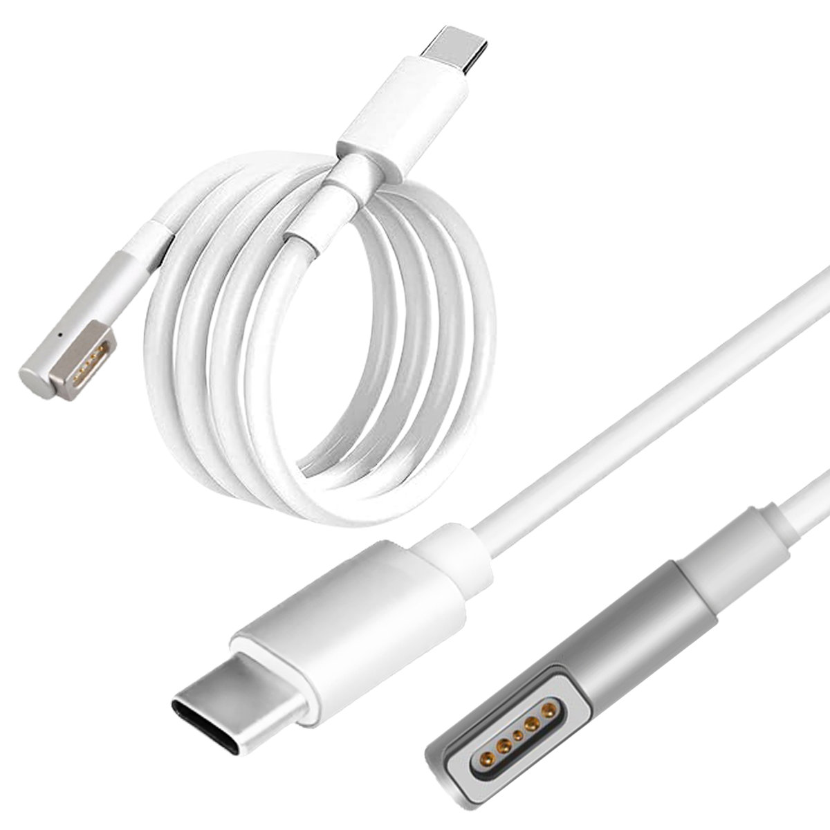 Szybki i wytrzymały kabel USB-C/MS1L 100W 2m do ładowania Apple Macbook, biały