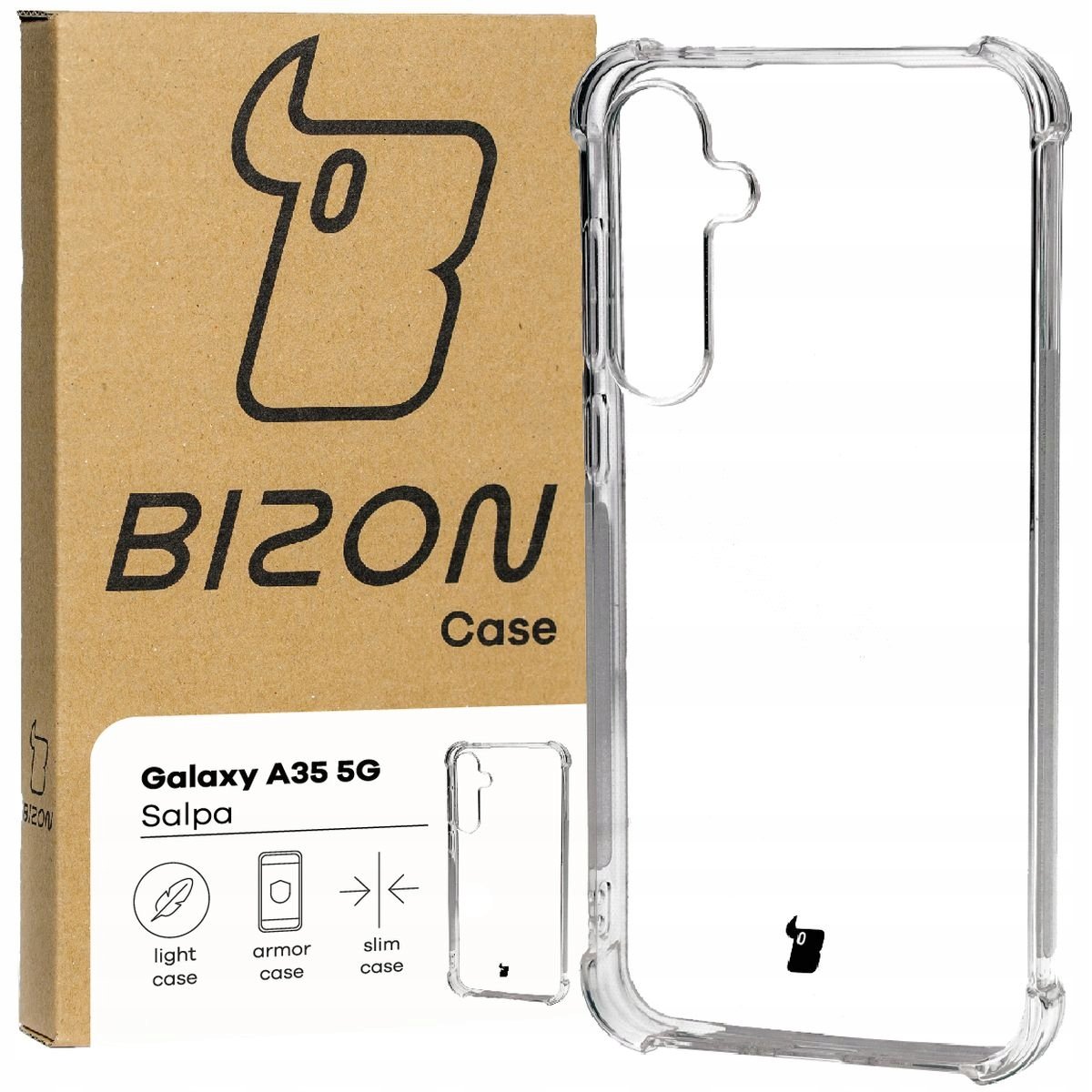 Etui Bizon Case Salpa do Galaxy A35 5G, przezroczyste