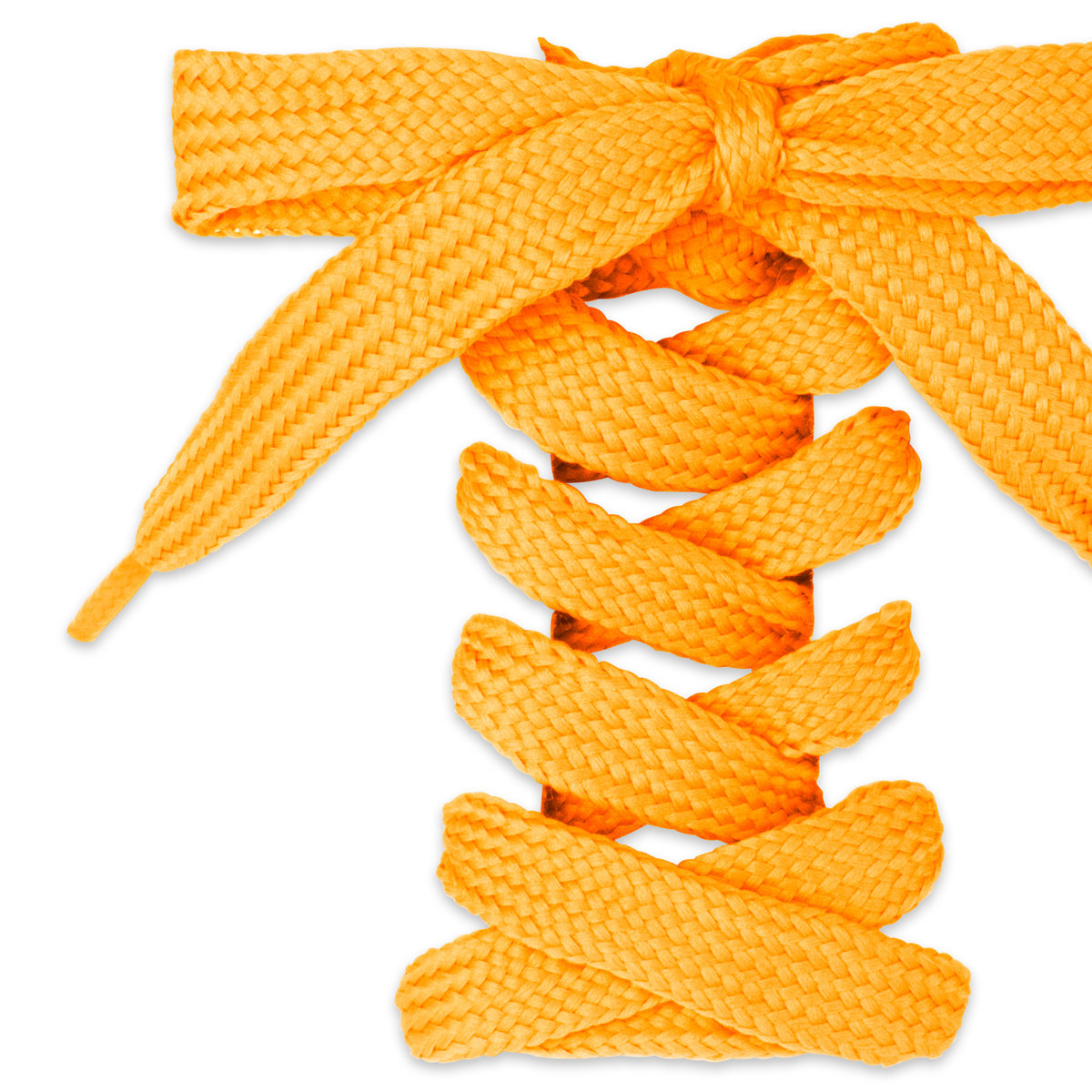 Sznurówki płaskie do butów szerokie 11mm dł 150cm sznurowadła pomarańczowe