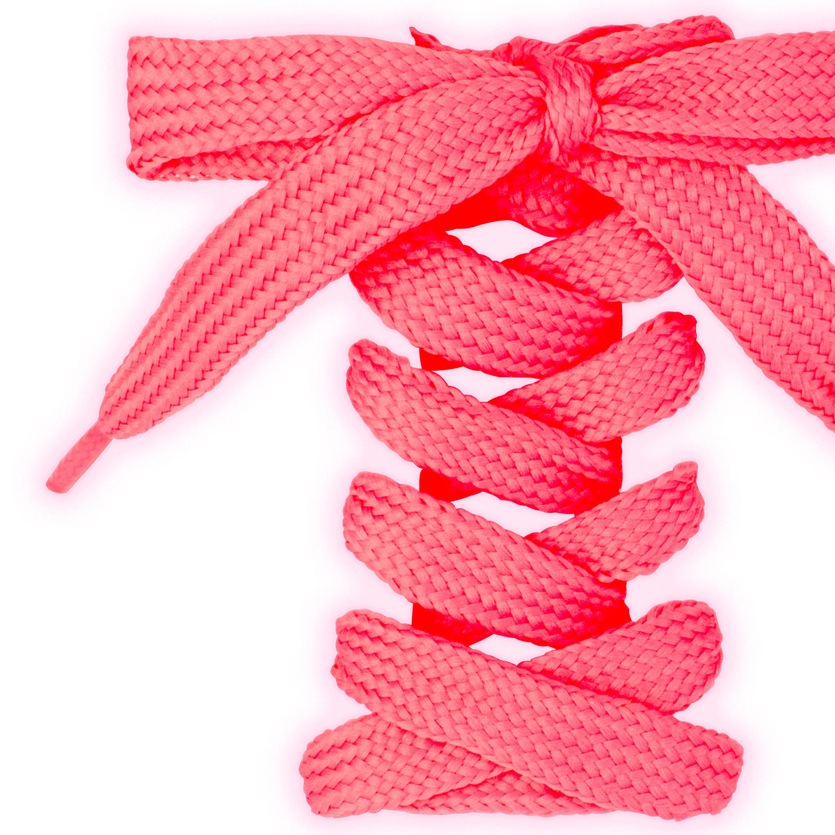 Płaskie sznurowadła do butów sznurówki do obuwia 11mm dł 75cm neonowy róż