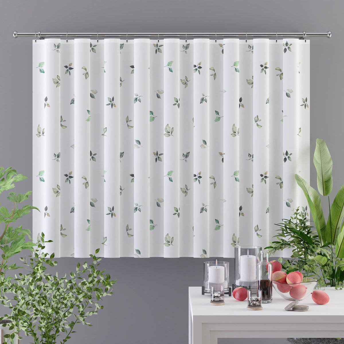 Wiosenna Firanka Danika batyst drukowany na taśmie 300x140cm S594