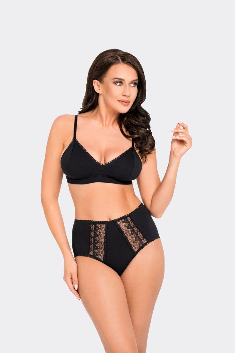 Figi damskie z wysokim stanem Babell kod 199 czarne  M