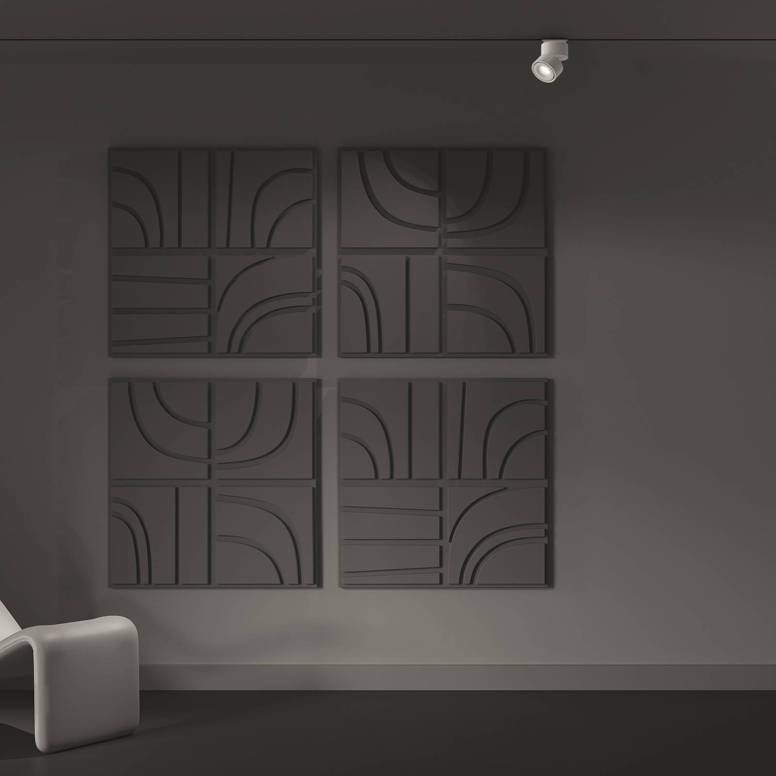 Reflektor LED Maytoni Yin system Unity, triak, 940, biały