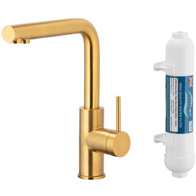 KFA Armatura DUERO PURE BASIC GOLD 6623-912-31 z funkcją filtracji wody, Stal nierdzewna, Filtr Hydro+