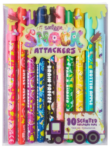 Smiggle -Zestaw długopisów Snack Attackers x10