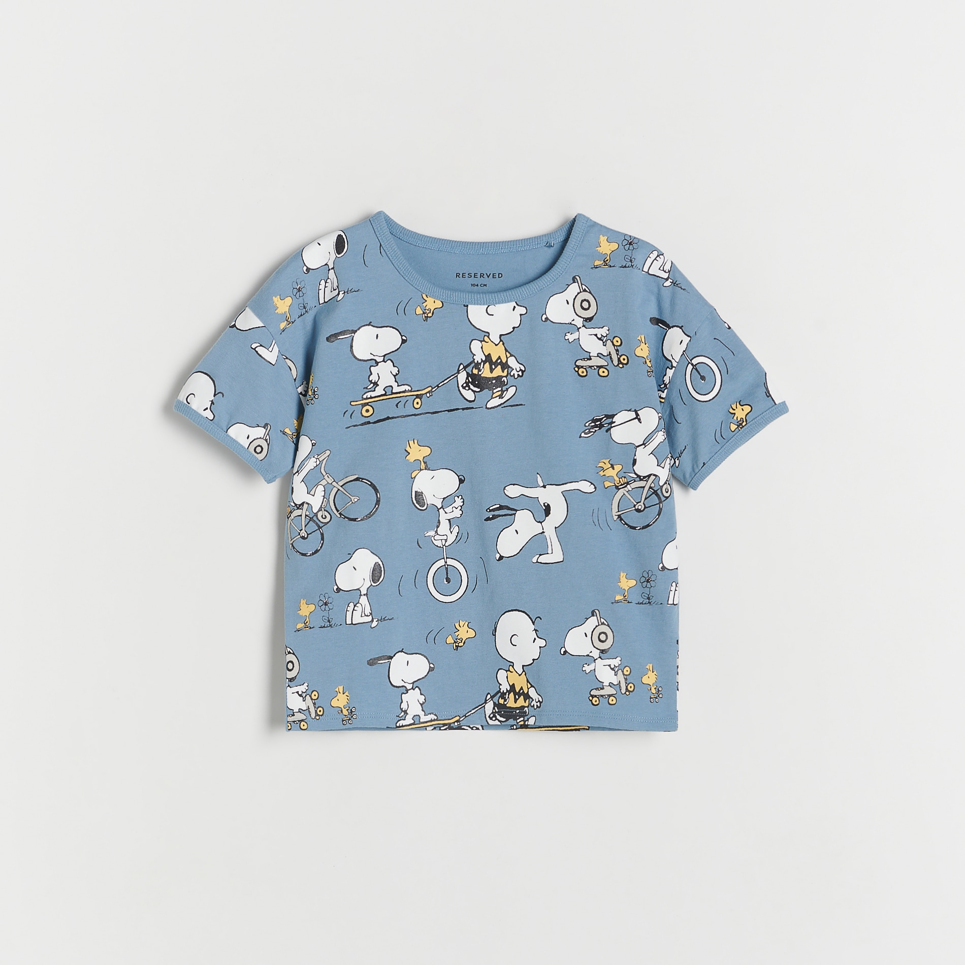 Reserved - T-shirt oversize Snoopy - Niebieski