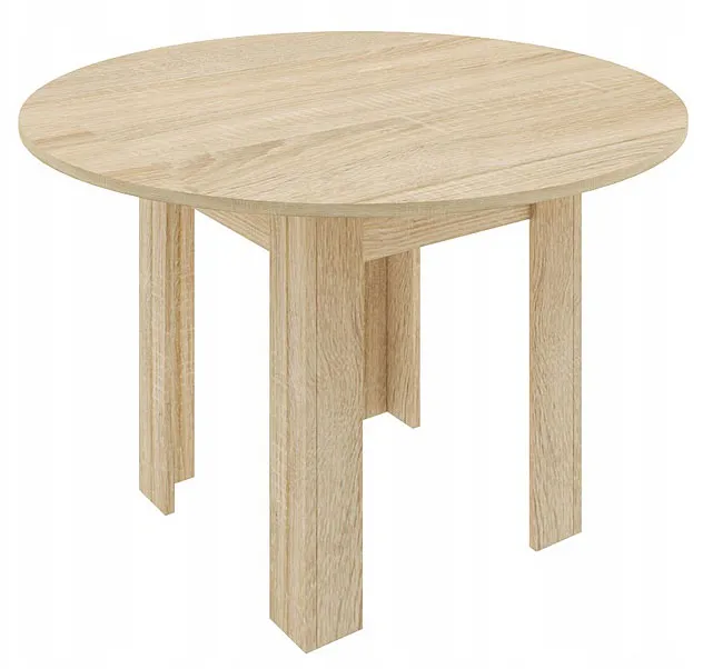 Okrągły Minimalistyczny Stół Dąb Sonoma N7-W86