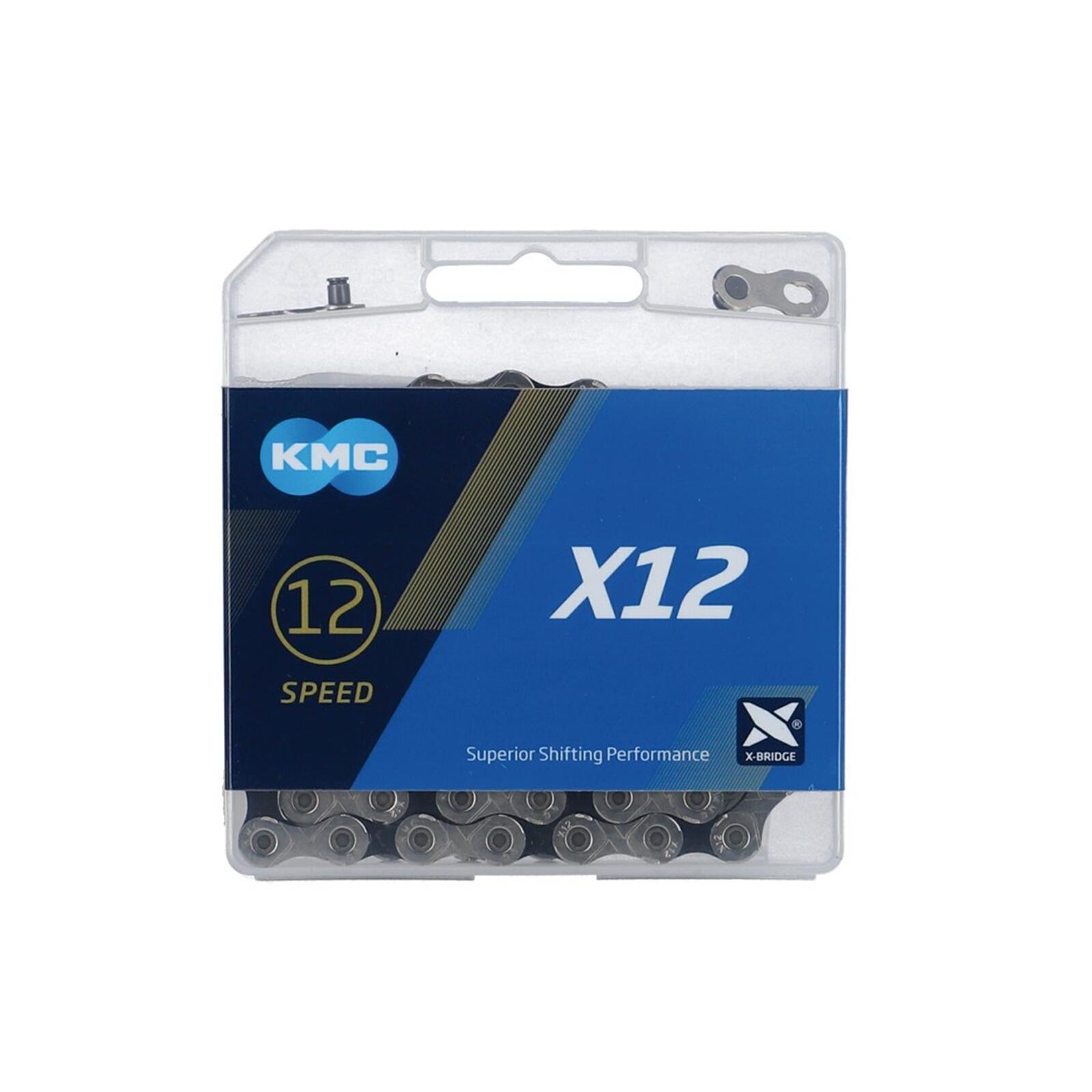 Kmc Łańcuch X12 srebrno-czarny 126L 12s + spinka