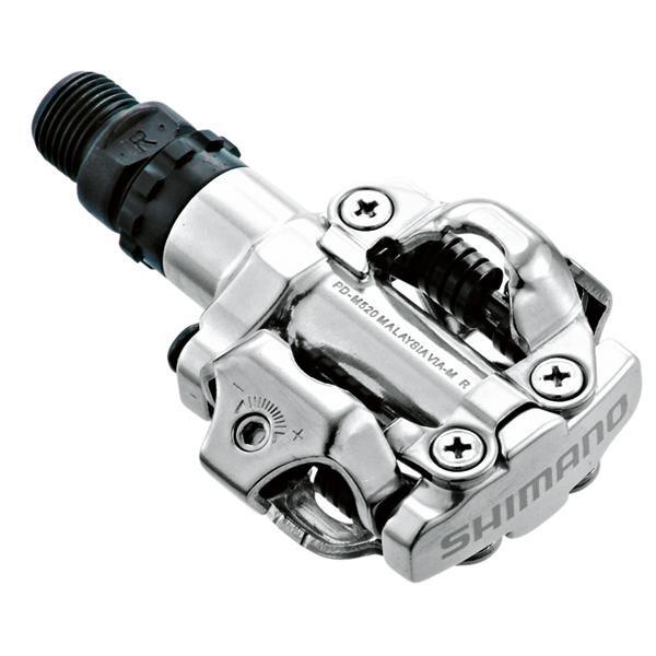 SHIMANO Pedały SPD PD-M520 srebrny / Wersja zestawu: podstawowy EPDM520S