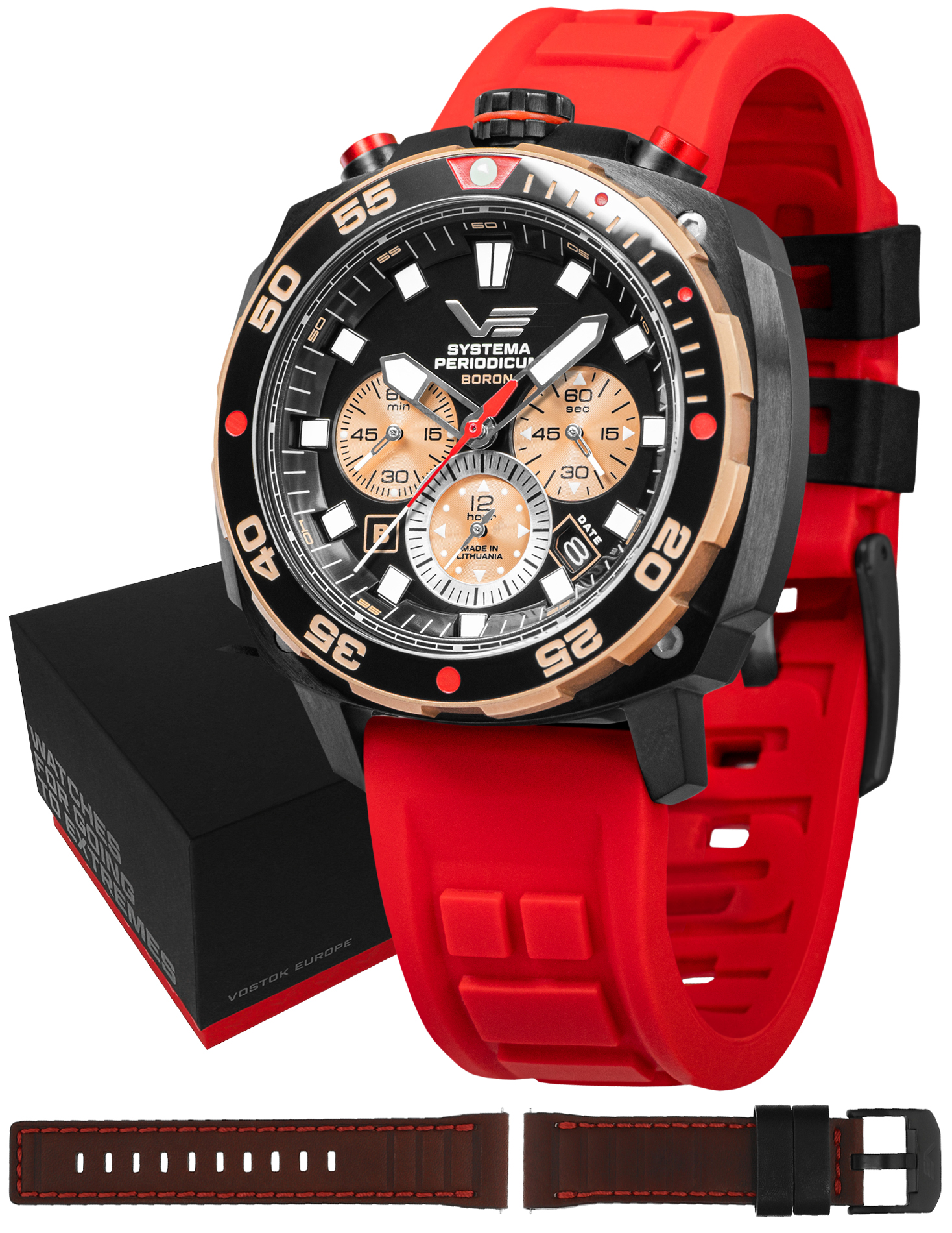 Zegarek Vostok Europe VK67-650E721SR Systema Periodicum Boron